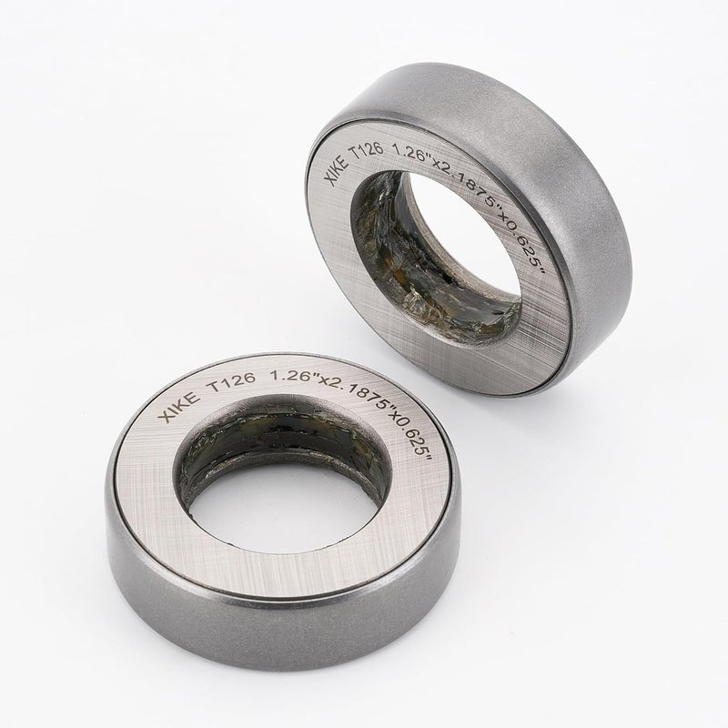 Xike 2Pcs T126 Thrust Ball Bearings, 1.26" ID x 2.1875" OD x 0.625" Wide, for a Variety of Drivelines and Rotating Equipment - Image 1